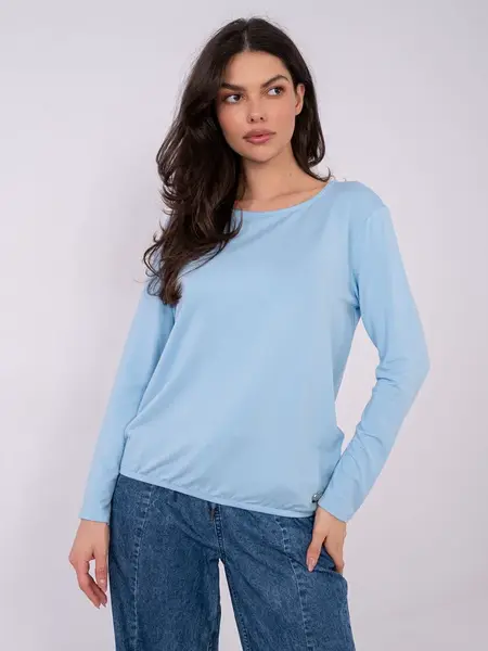 Svetlomodrá jednofarebná blúzka