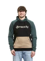 Pánská technická mikina meatfly gravel černá/béžová m