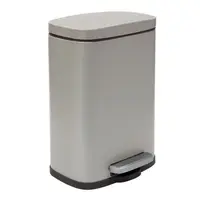 Spirella Spirella pedálový odpadkový kôš akira matná šedo-hnedá oceľ soft-close 12 l 10.21561