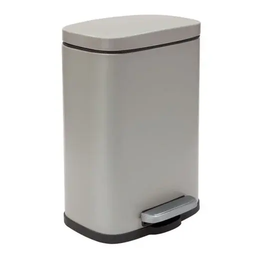 Spirella Spirella pedálový odpadkový kôš akira matná šedo-hnedá oceľ soft-close 12 l 10.21561