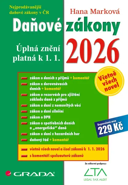 Daňové zákony 2026, Marková Hana