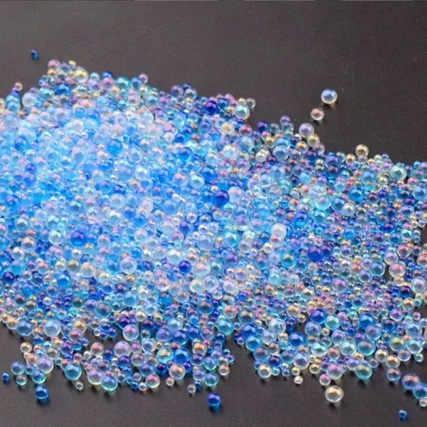 AB Color Plated 3D Nail Art Glass Mini Ball Beads