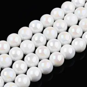Electroplate Opaque Glass Beads Strands