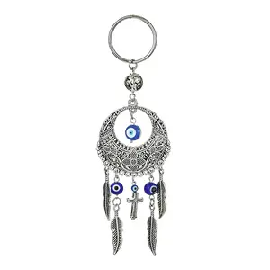 Handmade Lampwork Evil Eye Pendant Keychain