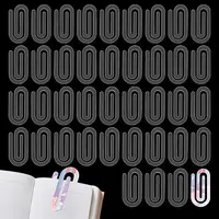 40Pcs Transparent Acrylic Paper Clip