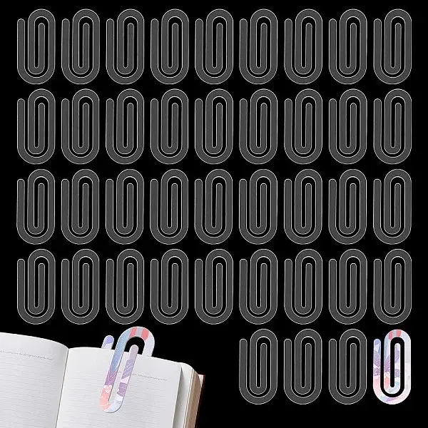 40Pcs Transparent Acrylic Paper Clip