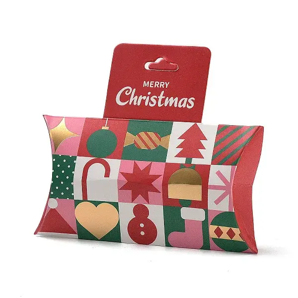 Christmas Theme Paper Pillow Gift Boxes