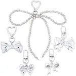 5Pcs 5 Styles Plastic Bowknot Pendant Decorations