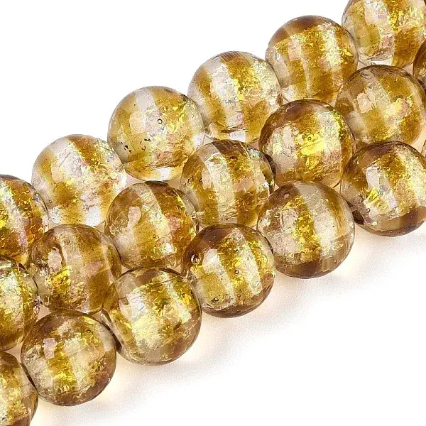 Handmade Foil Glass Beads Strands