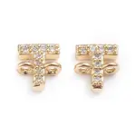Brass Micro Pave Cubic Zirconia Links Connectors