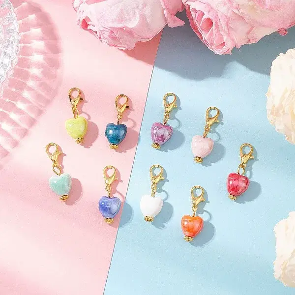 Pearlized Handmade Porcelain Pendant Decorations