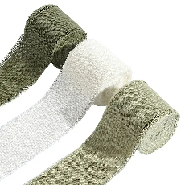 3 Rolls 3 Colors Cotton Ribbon
