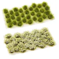 64Pcs 2 Colors Nylon & Resin Mini Grass Tufts