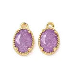 Brass Crushed Ice Cut Cubic Zirconia Pendants