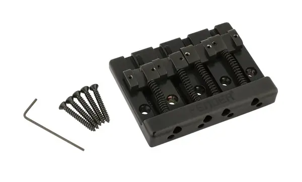 Fender HiMass Bass Bridge Zinc Saddles Black