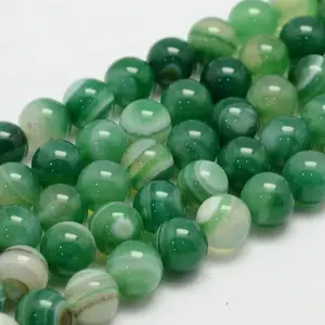 Natural Striped Agate/Banded Agate Bead Strands