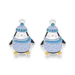 Rack Plating Alloy Enamel Penguin Pendants