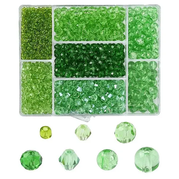 7 Styles Transparent Glass Beads