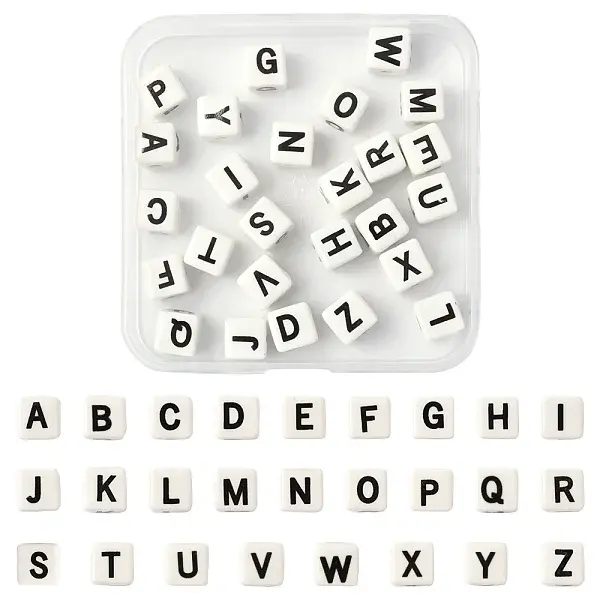 26Pcs 26 Styles Handmade Porcelain Beads