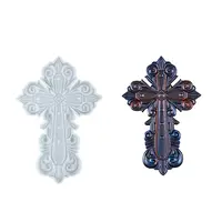 Religion Cross Shape Display Decoration DIY Silicone Mold