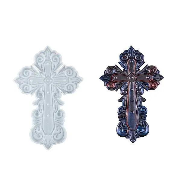 Religion Cross Shape Display Decoration DIY Silicone Mold