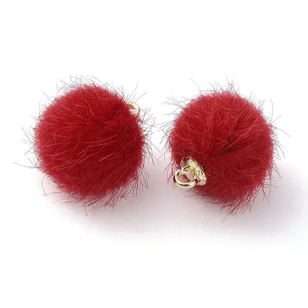 Faux Mink Fur Covered Pendants