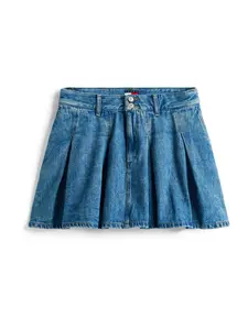 Tommy Jeans Sukňa  modrá denim