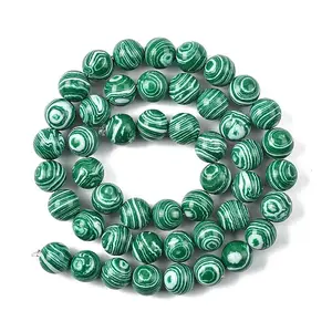1 Strand Synthetic Malachite Dyed Beads Strands