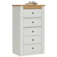 Landscape KOMODA, bílá, barvy jasanu, dub San Remo, 62,2/110,7/42 cm