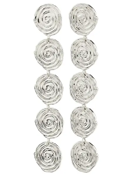 Pilgrim Náušnice 'Air'  strieborná