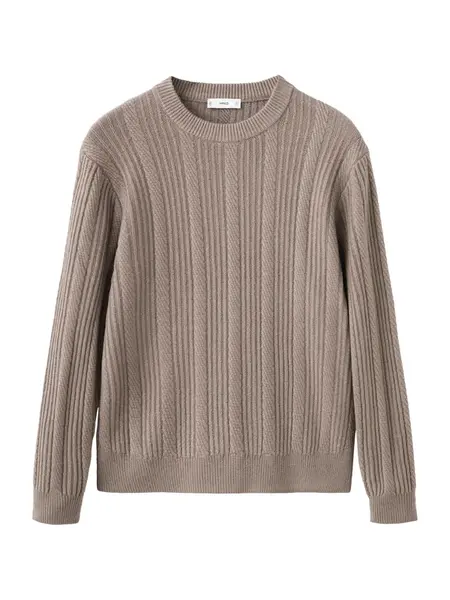 MANGO MAN Sveter 'Marina'  tmavošedá