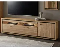 Široká TV skříňka Flores, dub gustavson/antracit