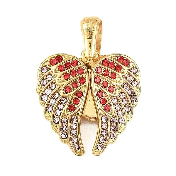 304 Stainless Steel with Rhinestone Pendants