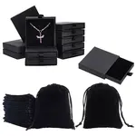 12Pcs Rectangle Velvet Jewelry Drawstring Pouches