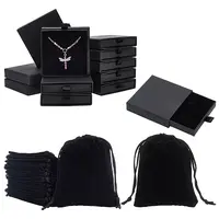 12Pcs Rectangle Velvet Jewelry Drawstring Pouches