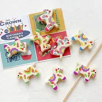 Winter Theme Printed Opaque Acrylic Beads