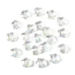 20Pcs Transparent Electroplate Glass Beads