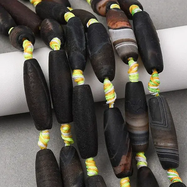 Natural Banded Agate Beads Strands