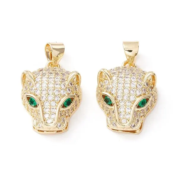 Brass Micro Pave Cubic Zirconia Pendants