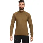 KILPI JAGER Pánske merino tričko s dlhým rukávom, hnedá, veľkosť XXXL