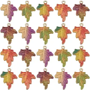 30Pcs Alloy Printed Pendants