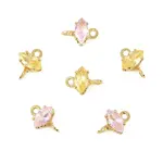 Brass Pave Cubic Zirconia Horse Eye Connector Charms