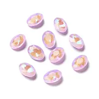 Mocha Fluorescent Style Glass Rhinestone Cabochons