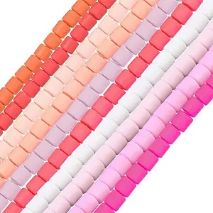 612Pcs 10 Colors Handmade Polymer Clay Bead Strands