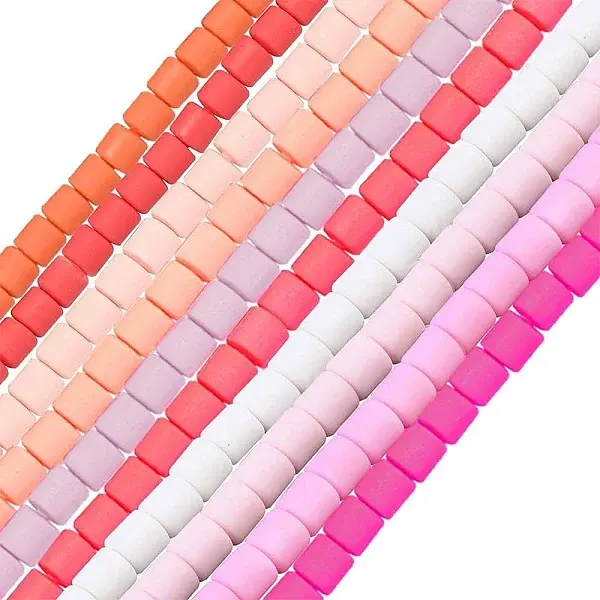 612Pcs 10 Colors Handmade Polymer Clay Bead Strands