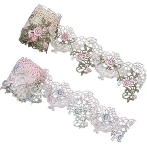 4 Yards 2 Colors Polyester Lace Trim Ribbons