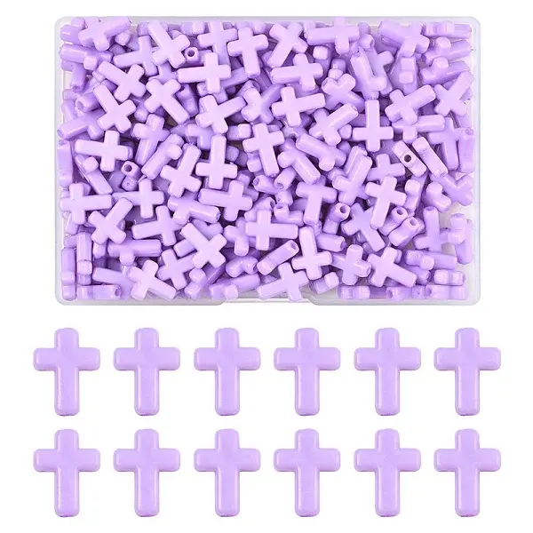 200Pcs Opaque Acrylic Beads