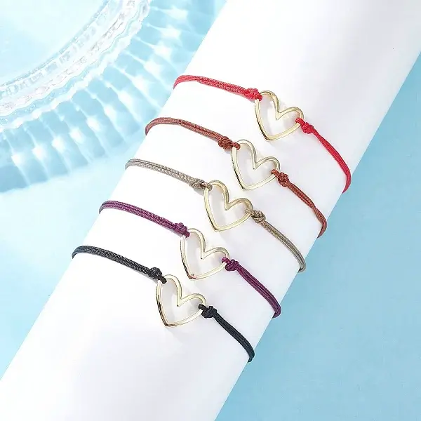 Brass Braided Bead Bracelets