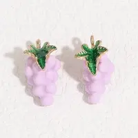 Fruit Alloy Enamel Pendants