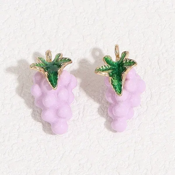 Fruit Alloy Enamel Pendants